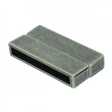 Metal magnetic clasp Ø34x4mm Antique bronze